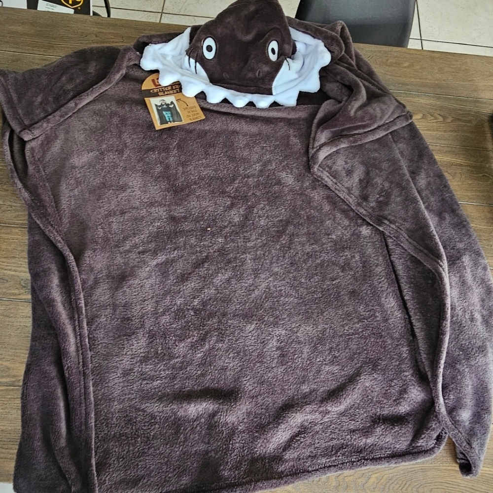 New Critter Shark Hooded Blanket